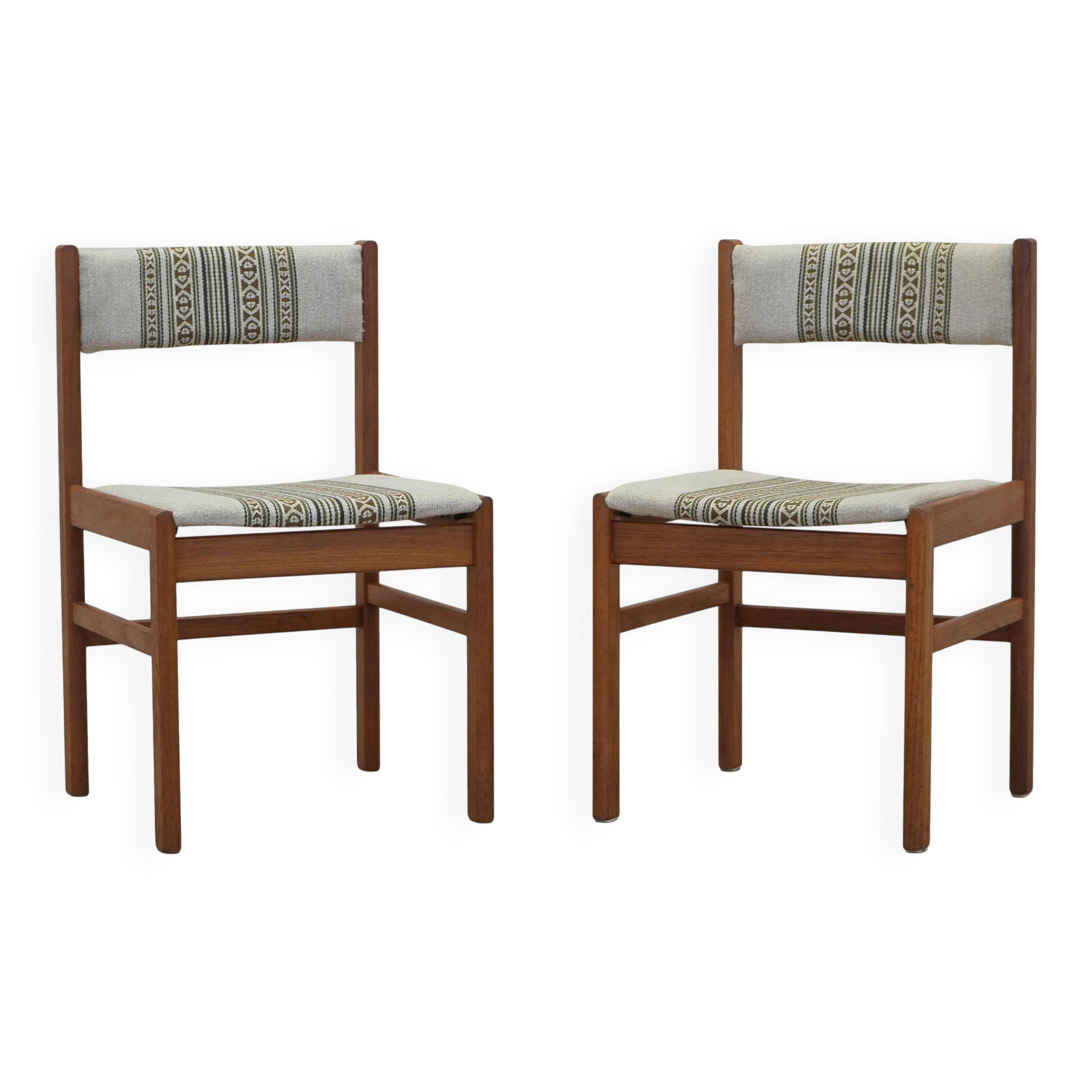 Set of two teak chairs, Danish design, 1970s, made in Denmark