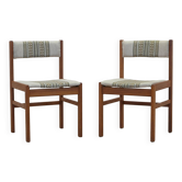 Ensemble de deux chaises en teck, design danois, années 1970, fabriquées au Danemark.