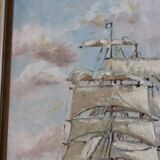 Swedish Mid-Century Oil on Canvas " Blåklocka" by S. Borgström