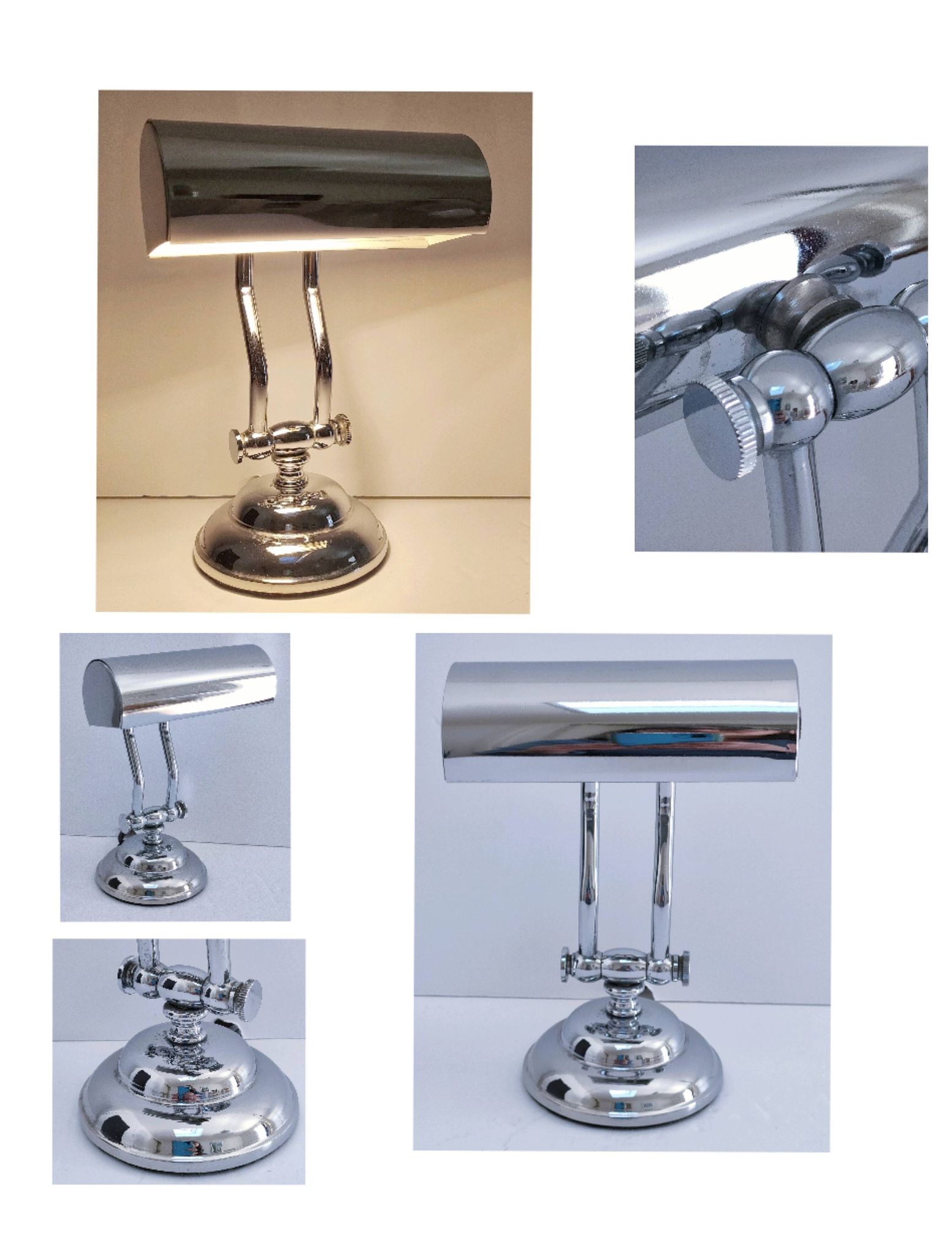 Vintage articulated chrome lamp
