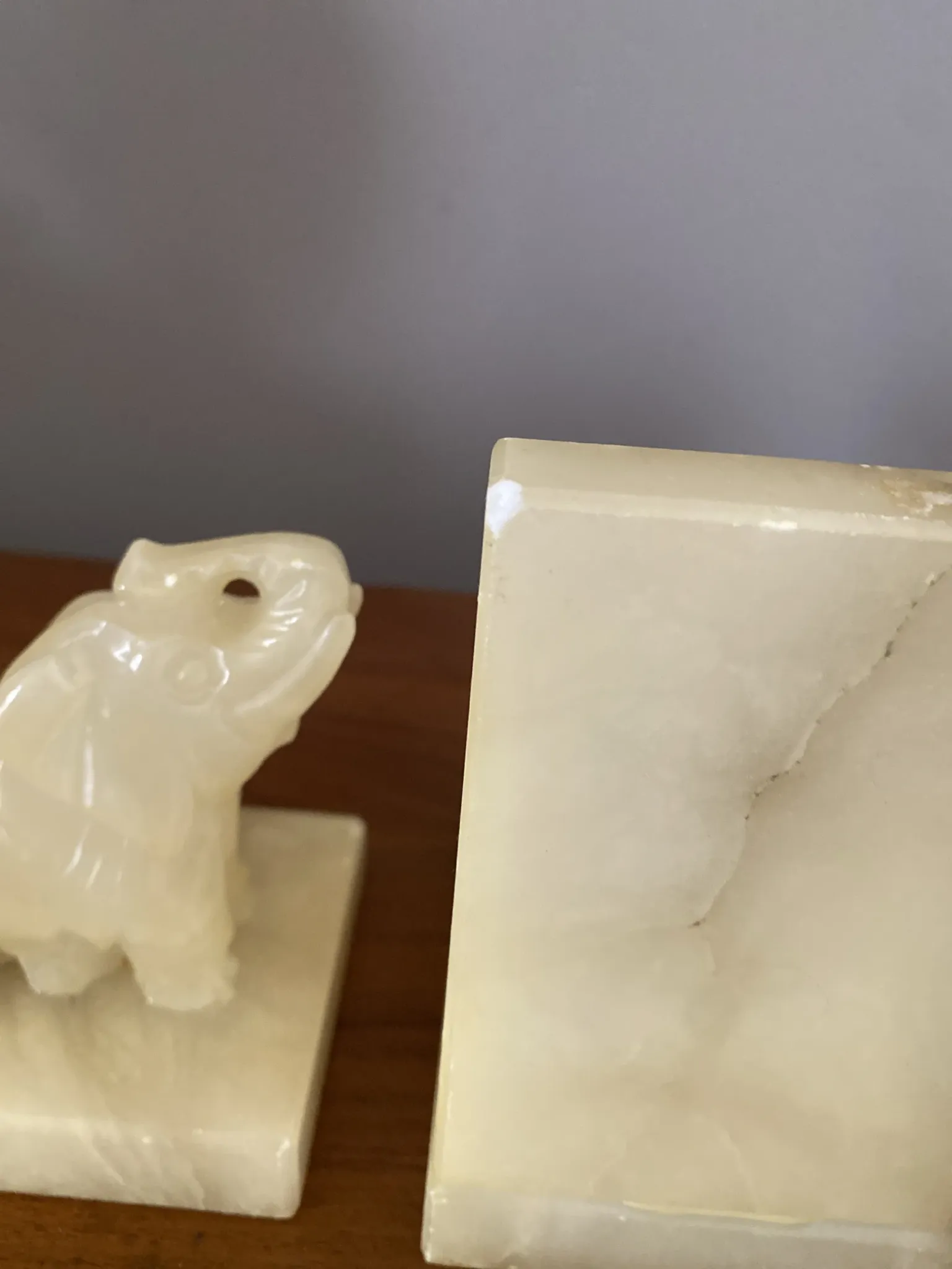 Paire de serres livres éléphants 