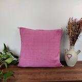 Coussin berbere en soie de cactus rose