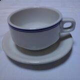 Lot of 2 cups bistro with saucers