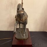 Large vintage horse plight in tin, H103 cm
