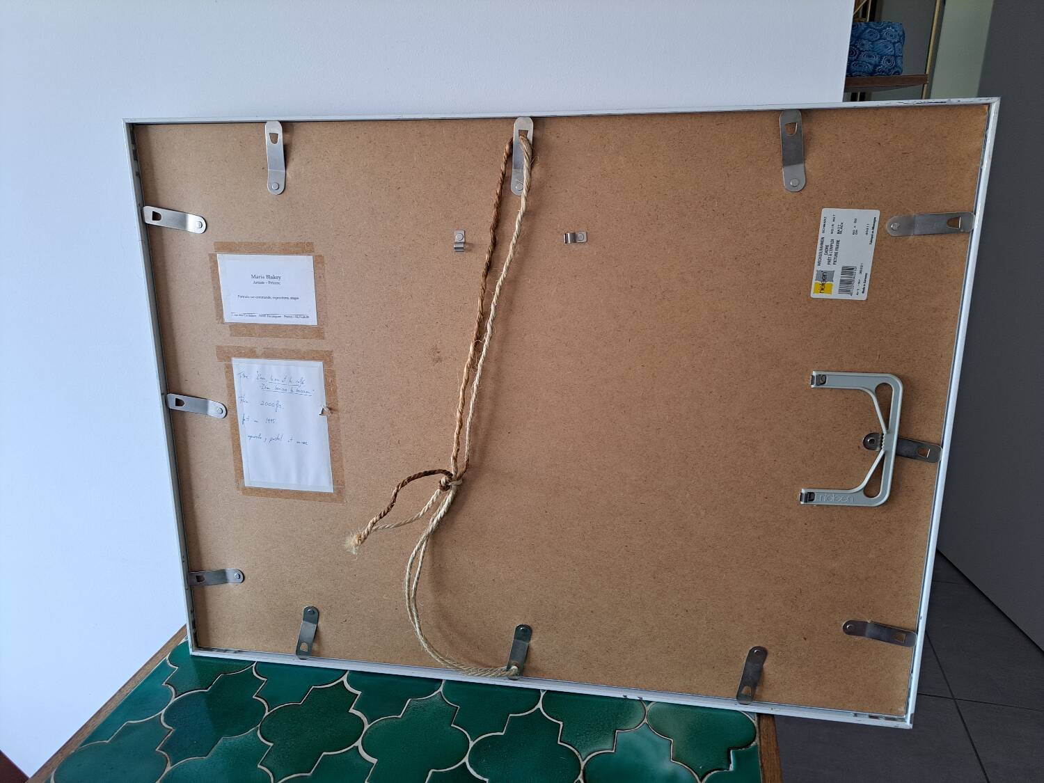 Large watercolor, pastel and ink painting signed Maria Blackey 1997