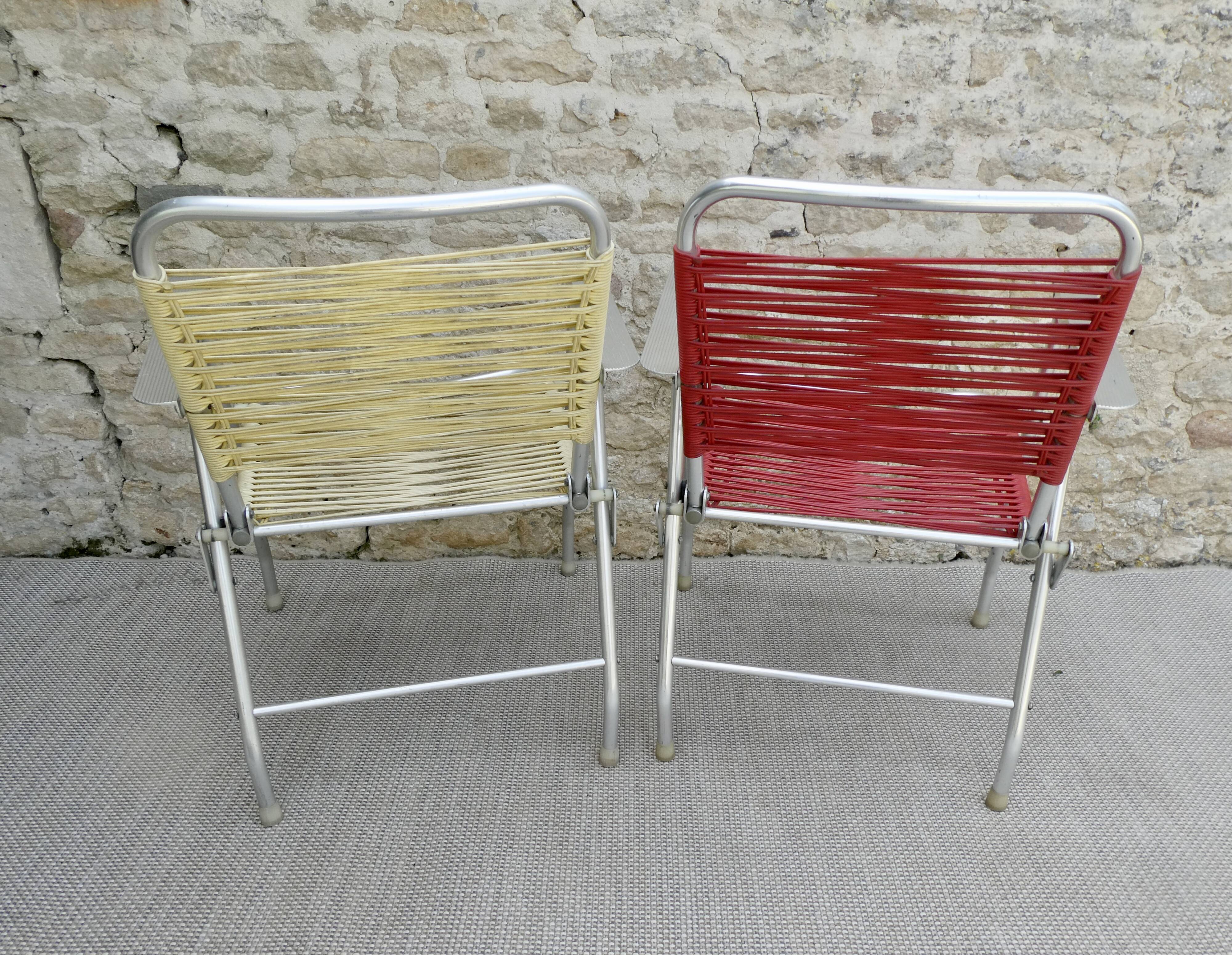 Pair of folding chairs from the 70s, Spain