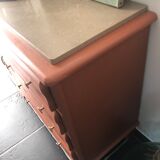 Terracotta vintage chest of drawers