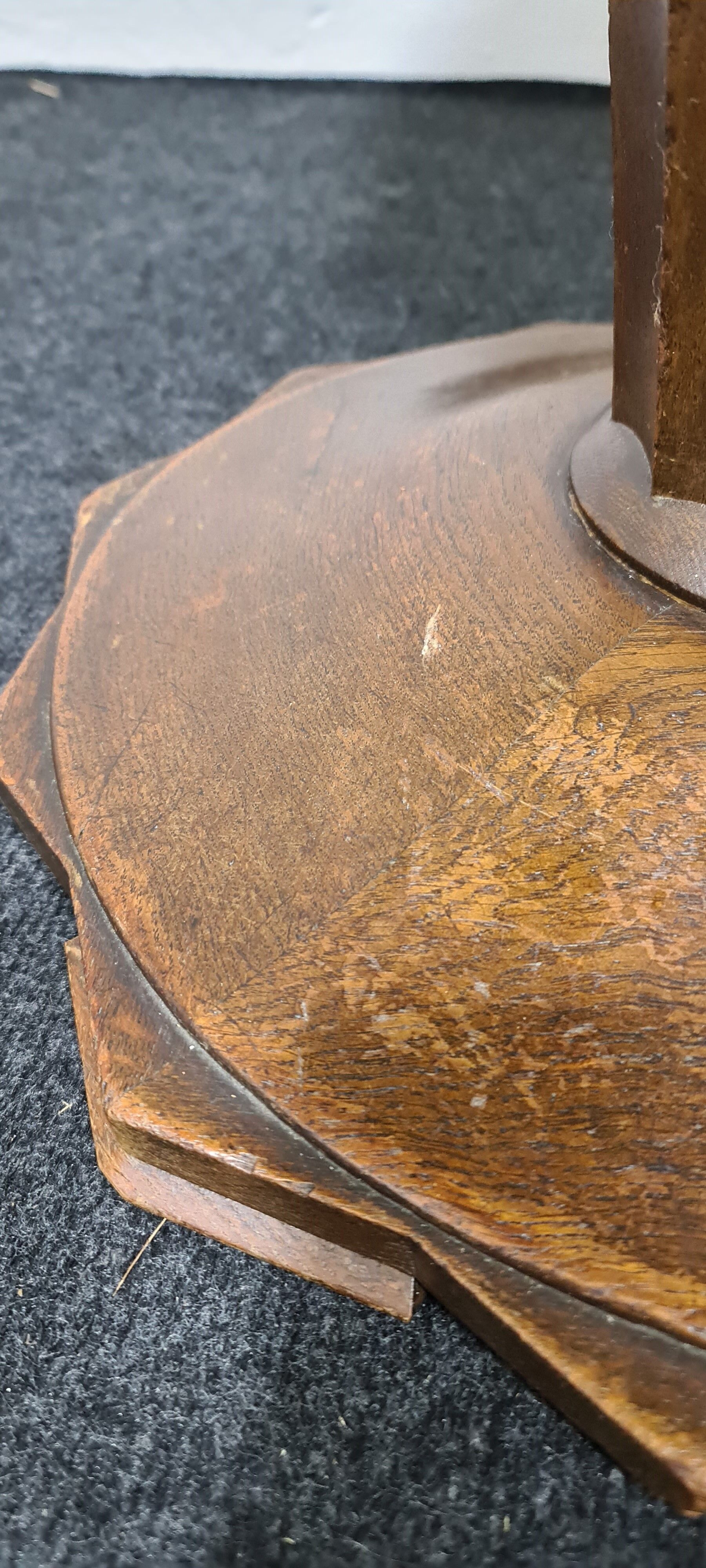 Vintage oak side table from the 1940s