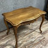 Louis XV style curved desk in blond walnut circa 1880