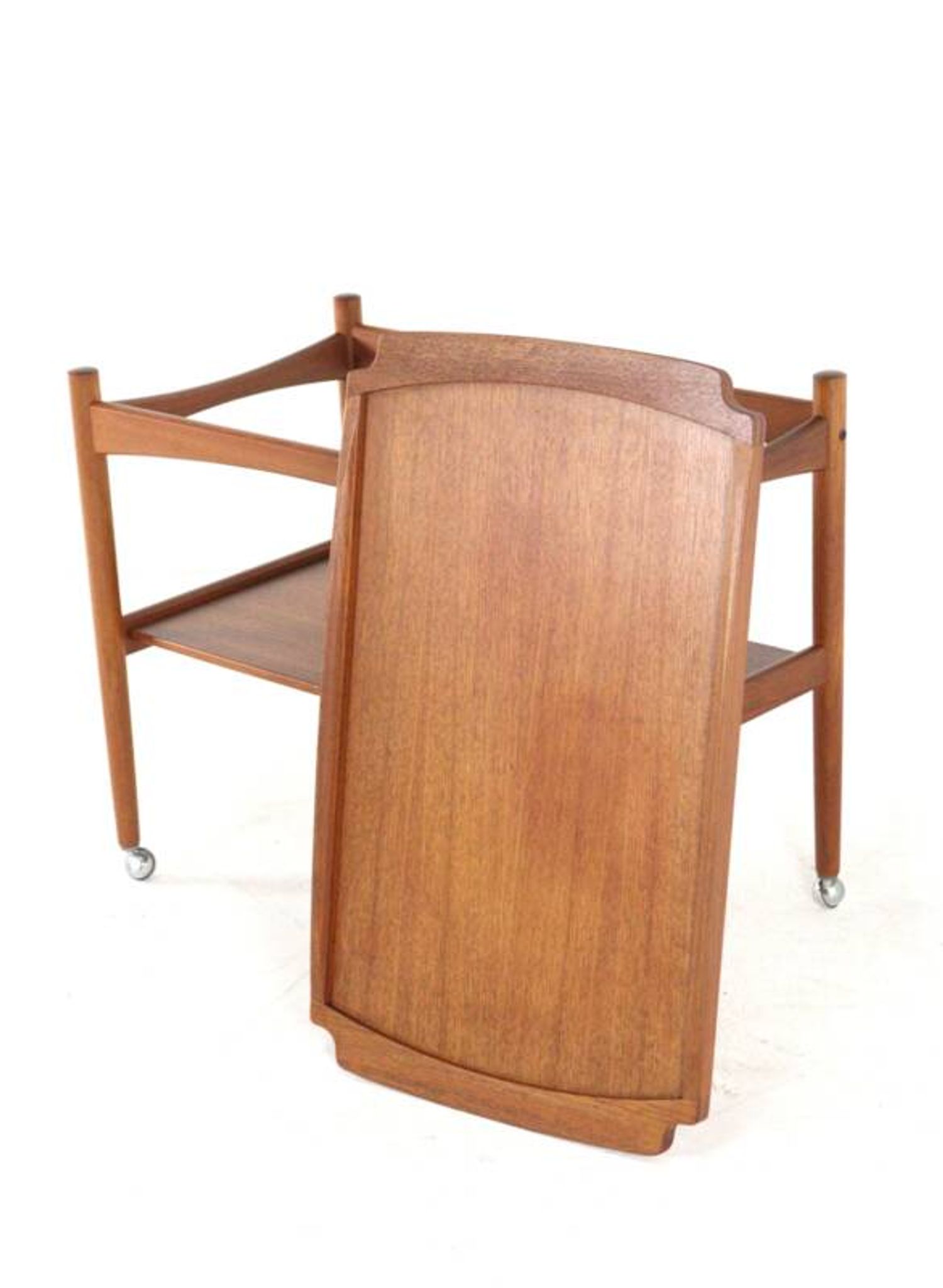 Poul Hundevad trolley with removable tray - danish design