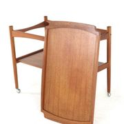 Poul Hundevad trolley with removable tray - danish design