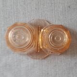 Saleron verre rose - ancien
