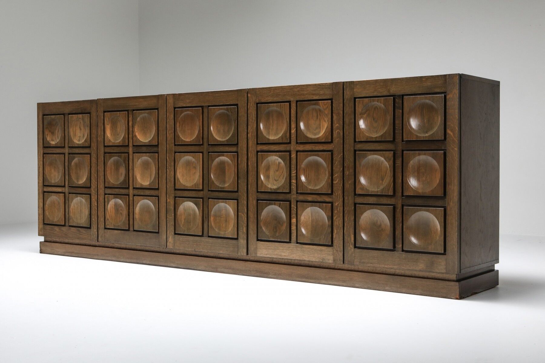 1970 oak graphic buffet