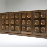 1970 oak graphic buffet