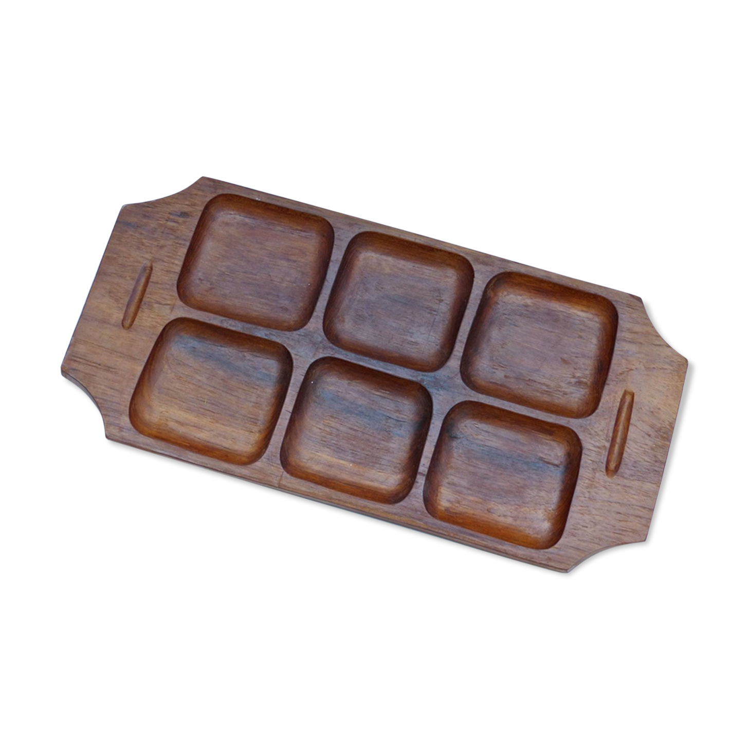 Scandinavian vintage aperitif teak platter