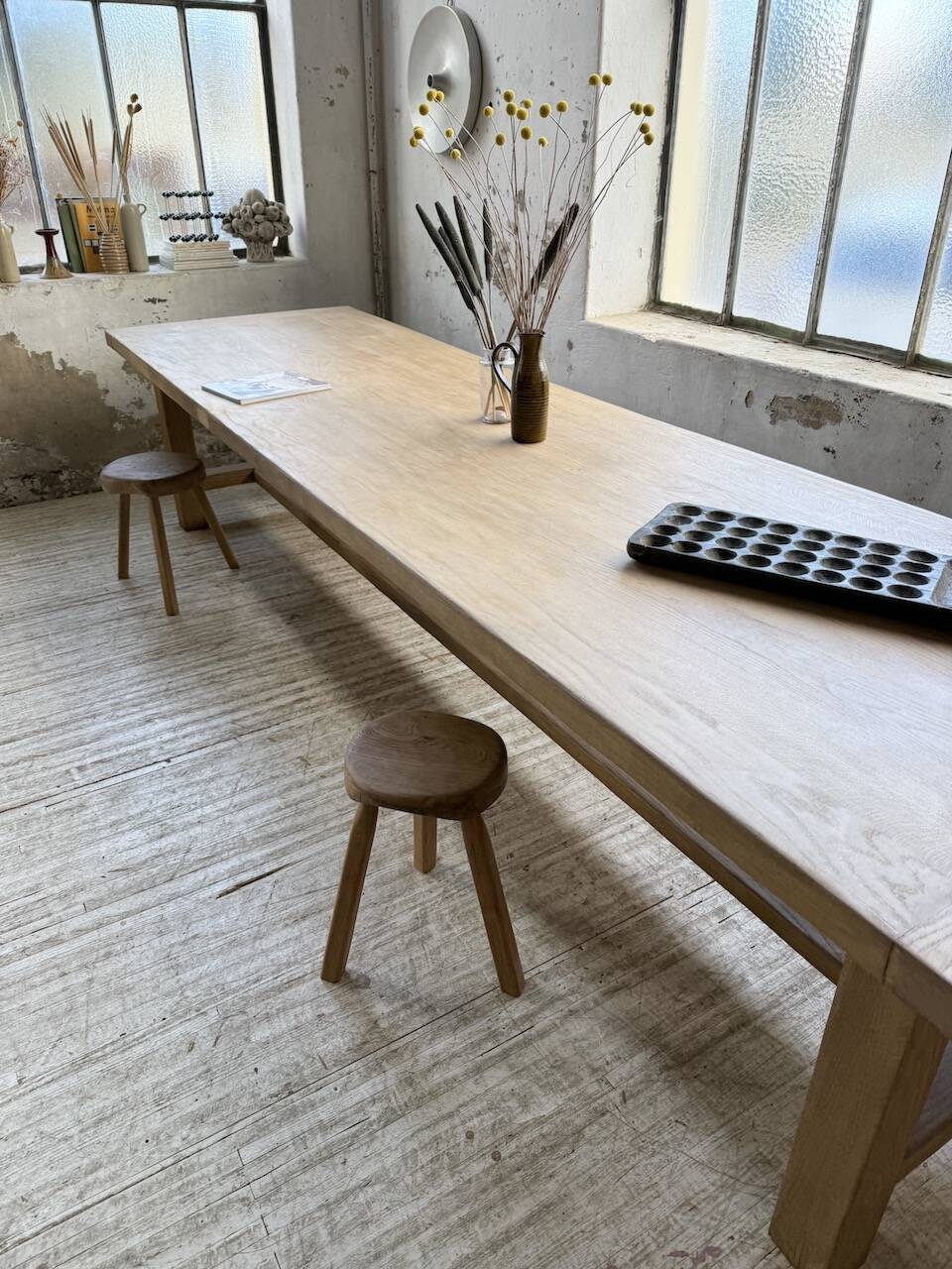 XXL solid oak farmhouse table 3.5m