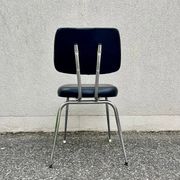 Black faux leather office chair