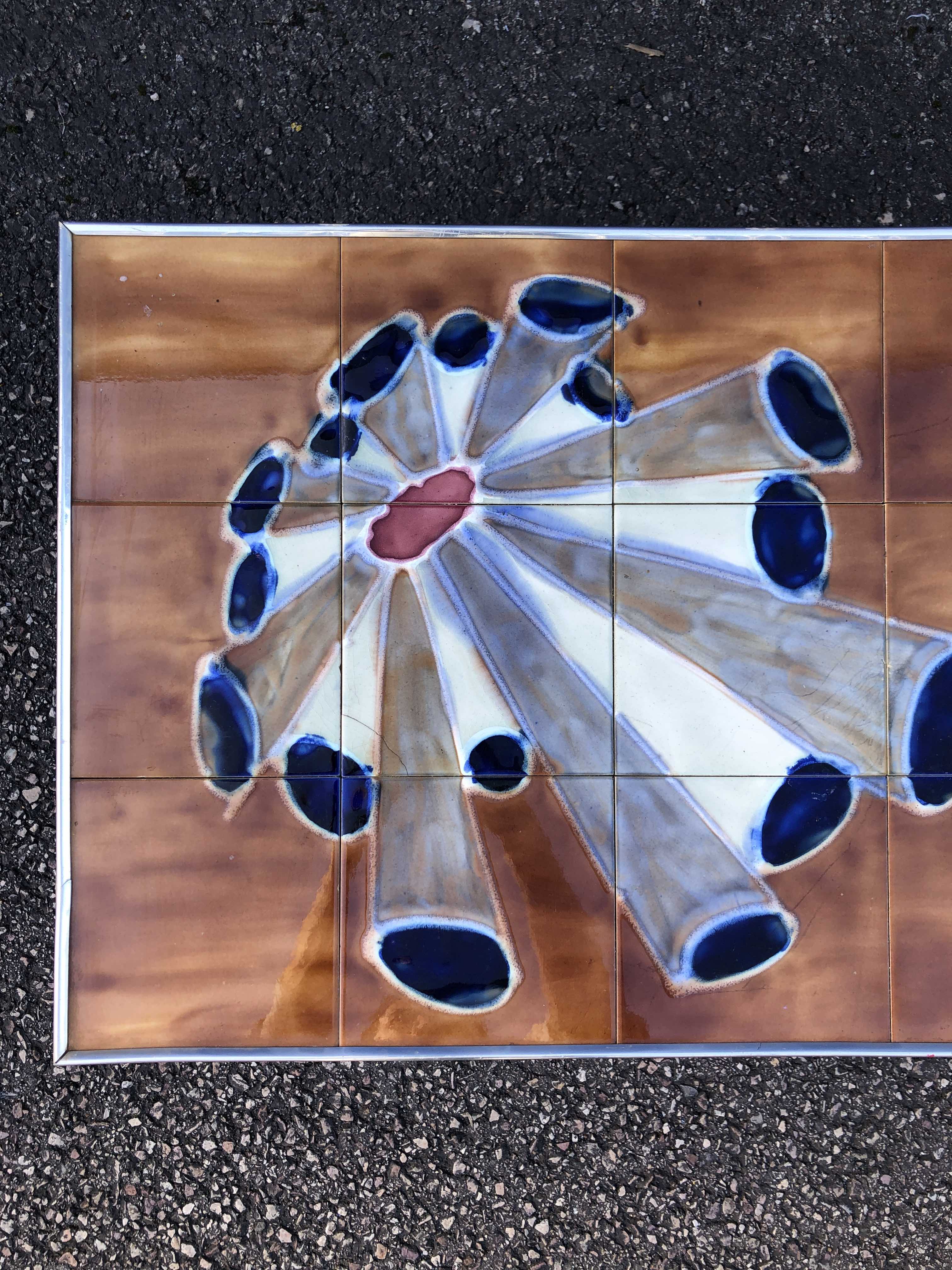 Vintage ceramic coffee table 60s