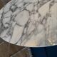 Oval Knoll Saarinen table in Carrara marble