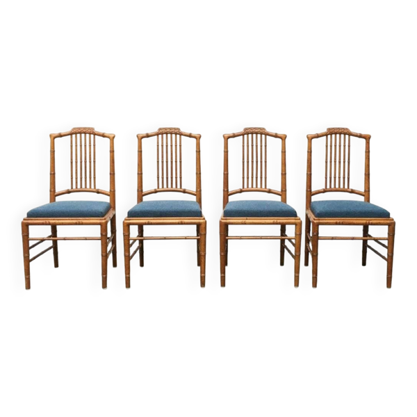 4 chaises de salle à manger italiennes du milieu du siècle par Giorgetti