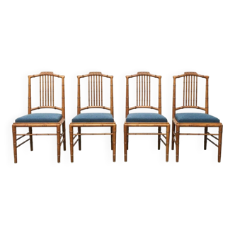 Mid-century Italian dining chairs by Giorgetti, set of 4.