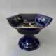 Vintage footed cup bareuther bavaria, cobalt and gold porcelain, 1st year.