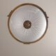 Holophane pendant lamp in prismatic glass and brass, 1920s-30s