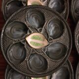 6 oyster plates from the St Clément manufacture