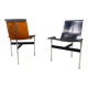 Pair of T side chairs by Katavolos, Littell & Kelley for Laverne International