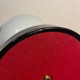 Opaline and black metal table lamp, 1980s