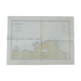 Ancient marine map of Lle island de Batz to the island of Brehat
