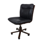 Vintage 1970s leather office armchair Scandinavian design