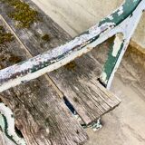 Ancien banc de jardin vintage en fonte