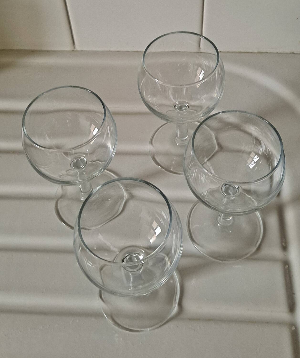 Set of bistro wine glasses