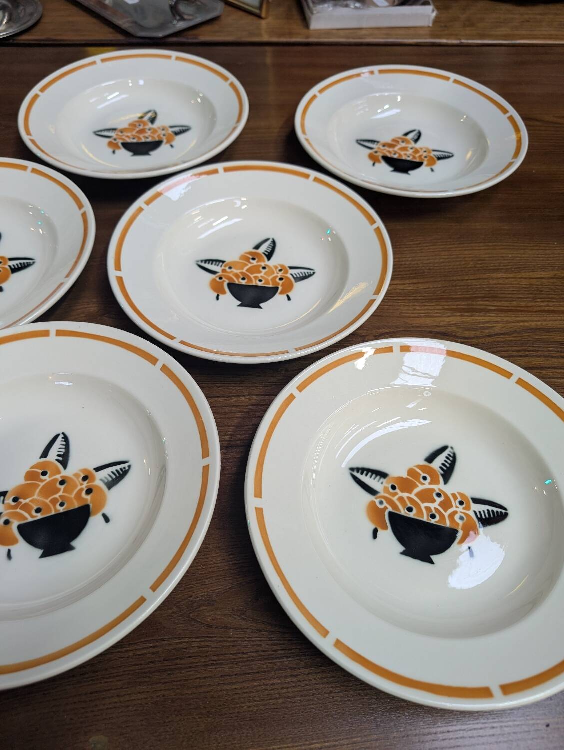 Badonviller "jade" soup plates