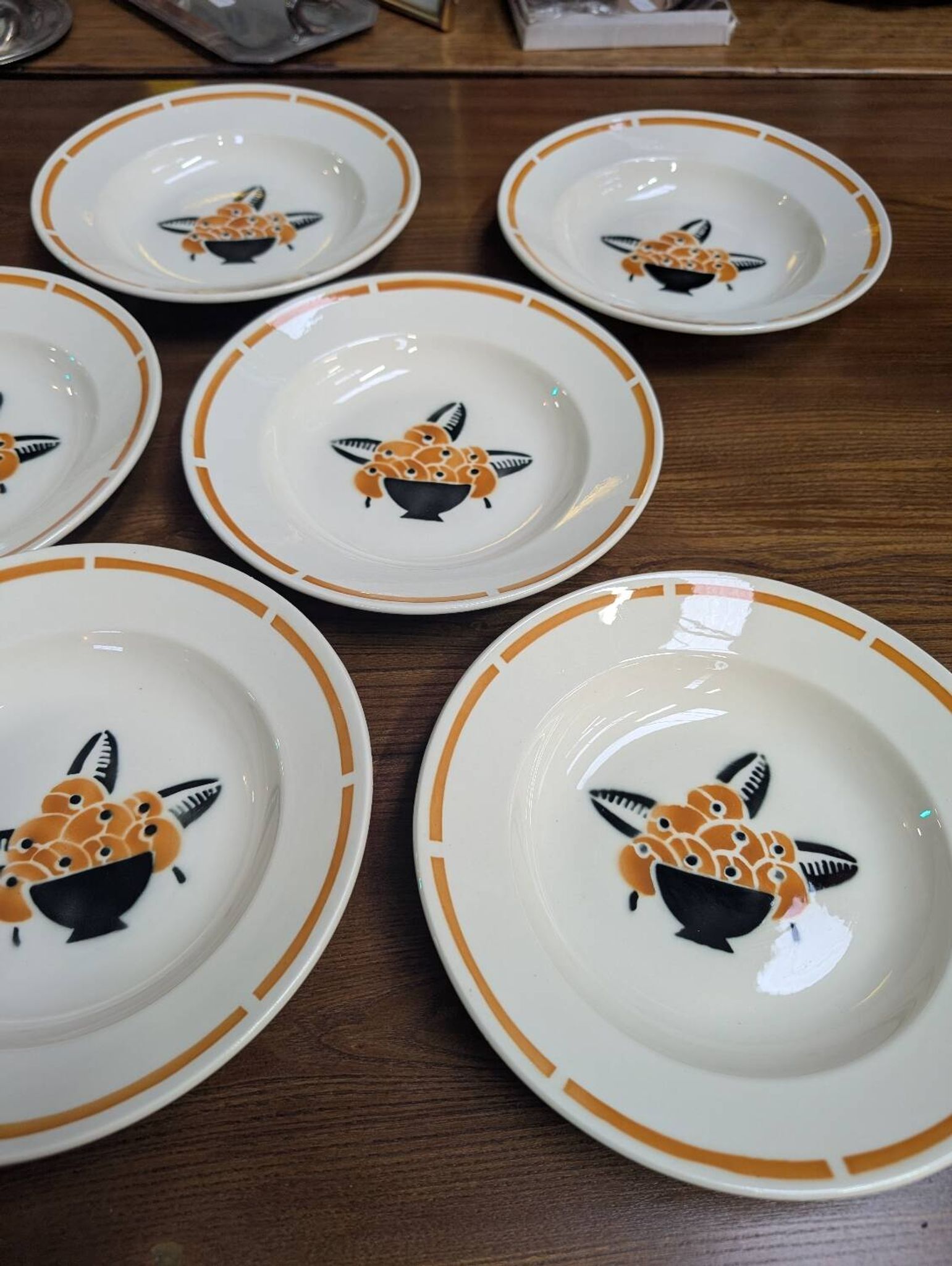 Badonviller "jade" soup plates