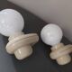 Vintage space age wall lamps