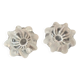 Set of 2 reversible molded glass candle holders