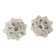 Set of 2 reversible molded glass candle holders
