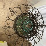 Wrought iron and glass lantern