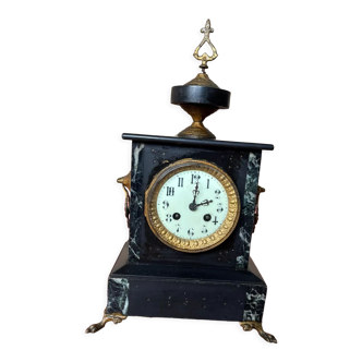 Napoleon III marble fireplace clock