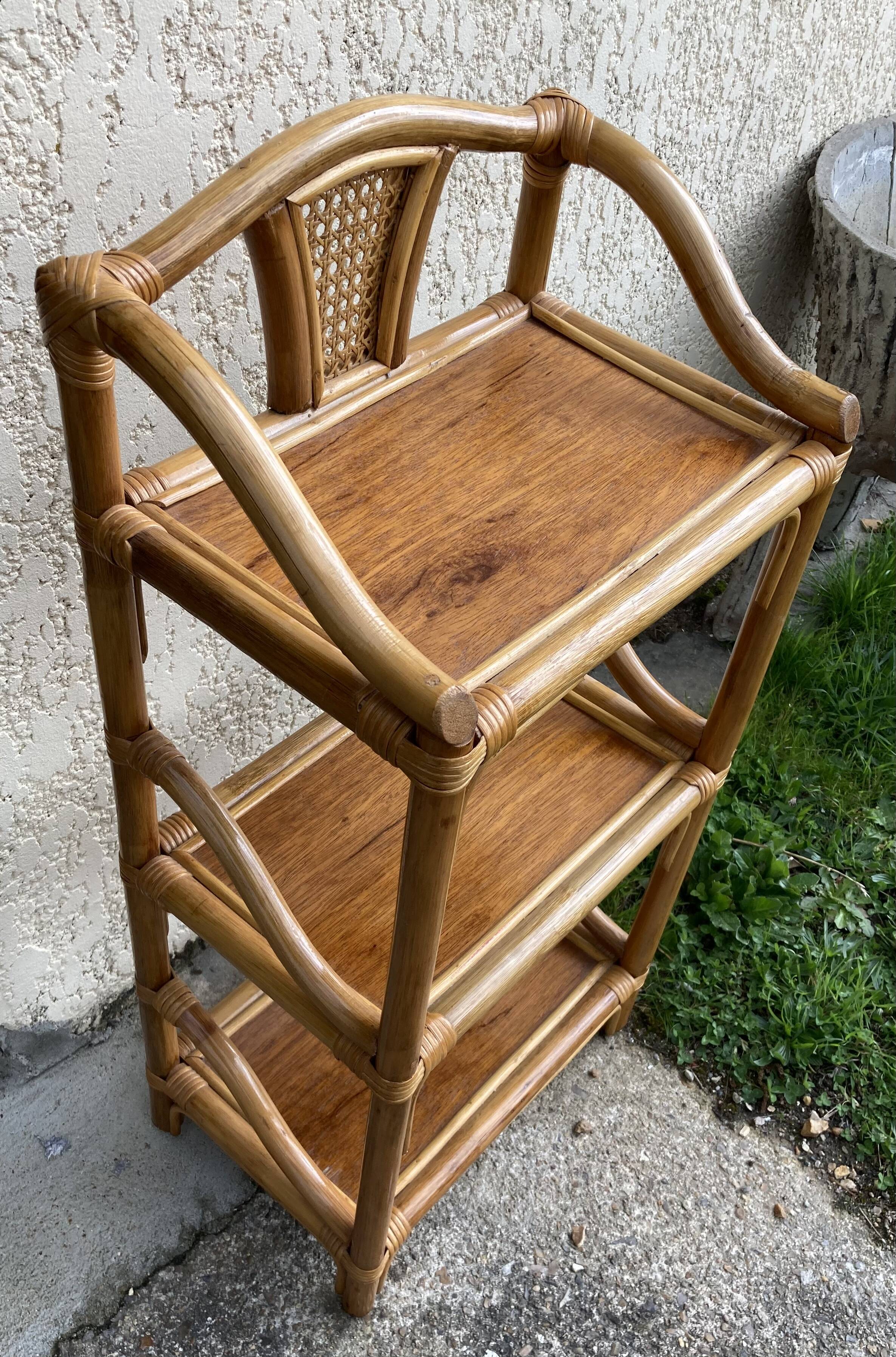 Rattan shelf