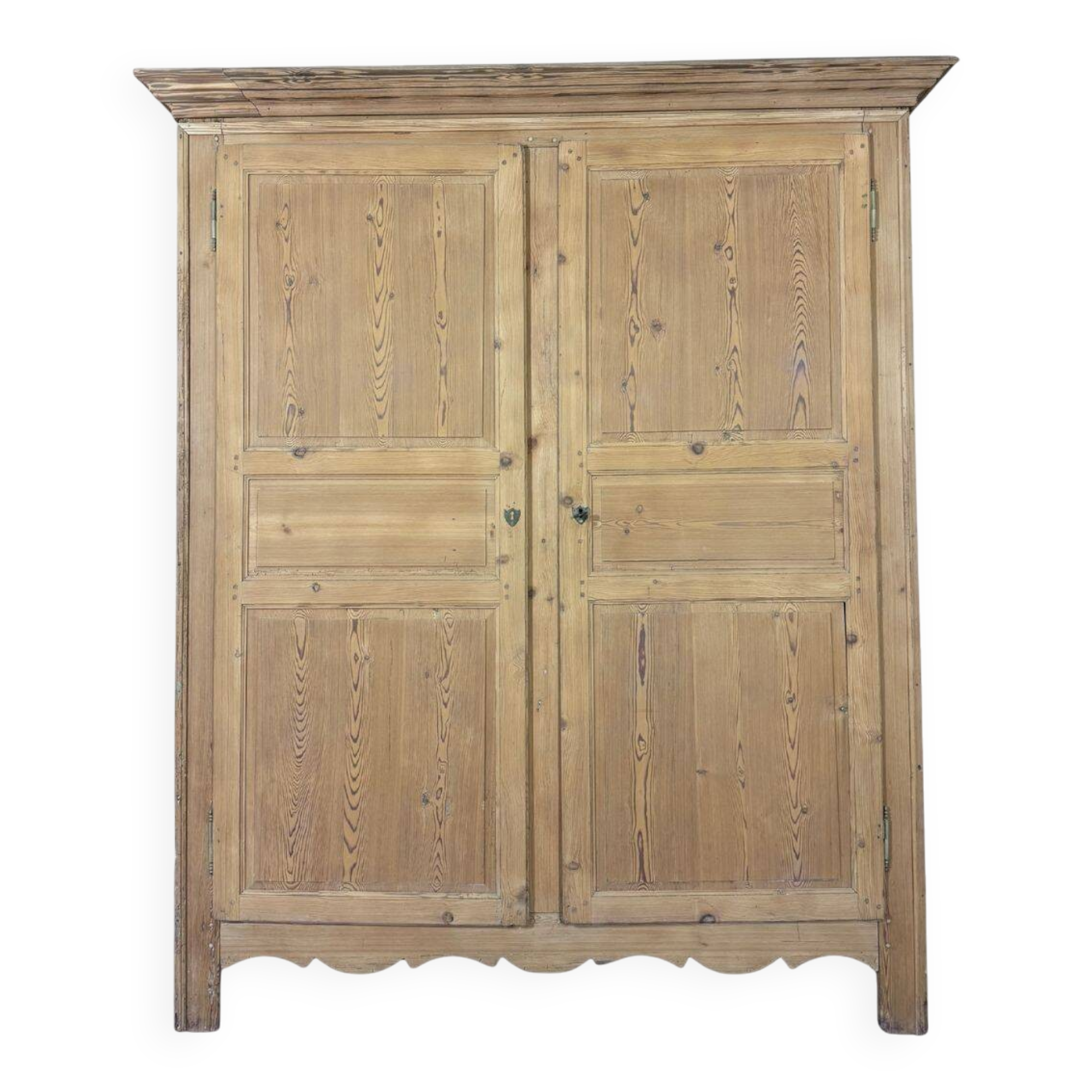 Restored late 19th-century pitch pine wardrobe