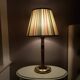 Brass lamp with pleated cap, 70s, Hollywood Regency