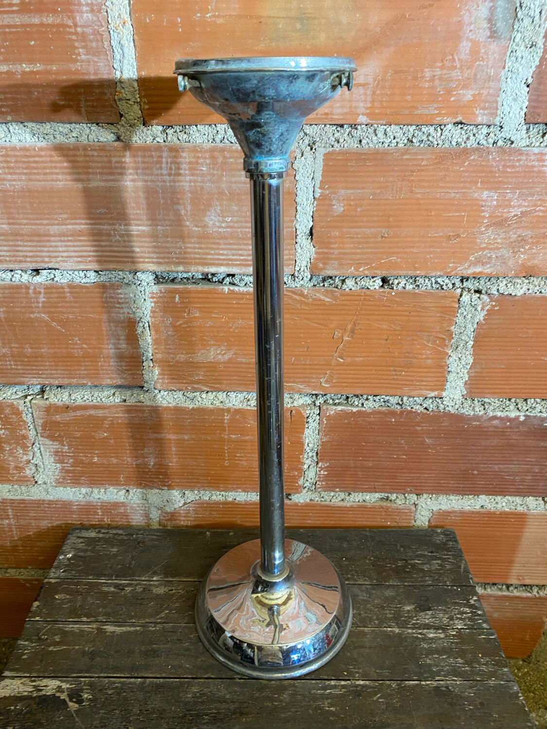 Tulip Footed Ashtray Chrome Metal Vintage 70s