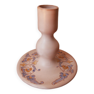 Hand painted ceramic candle holder slow craftsmanship countryside decoration candlestick
