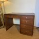 Art Deco desk in wood and walnut veneer.