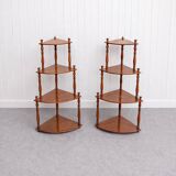 pair of corner wall brackets, Louis-Philippe style, in mahogany.