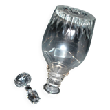 Antique bistro carafe in vintage cut glass, height 28cm