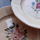 4 vintage Digoin Sarreguemines dinner plates 9177